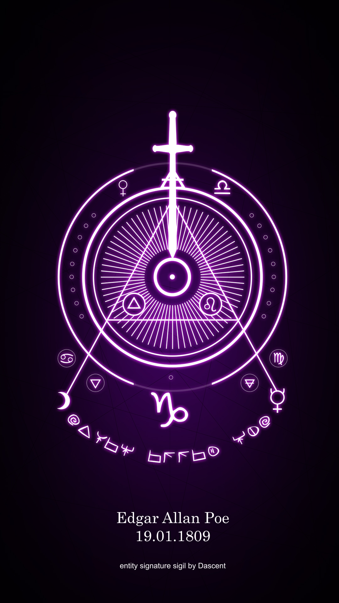 Edgar Allan Poe Magic Signature Sigil